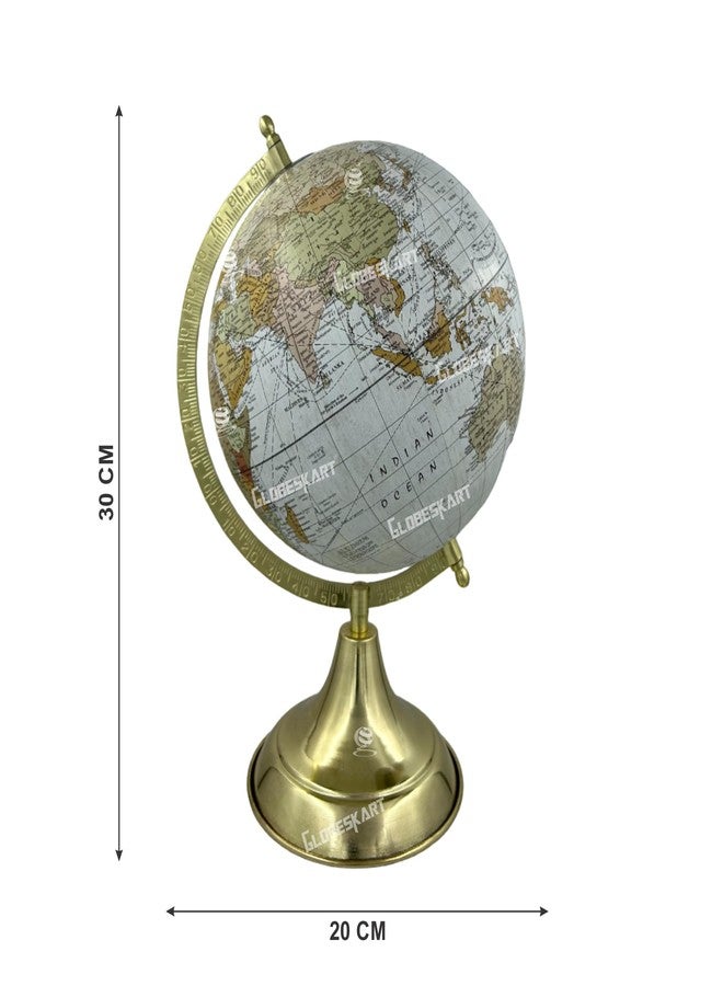Globeskart Ruff Off white Antique Globe/World Globe/Home Decor/Gift Item/Political Globe/Educational Globe / 8 inches - Image 2